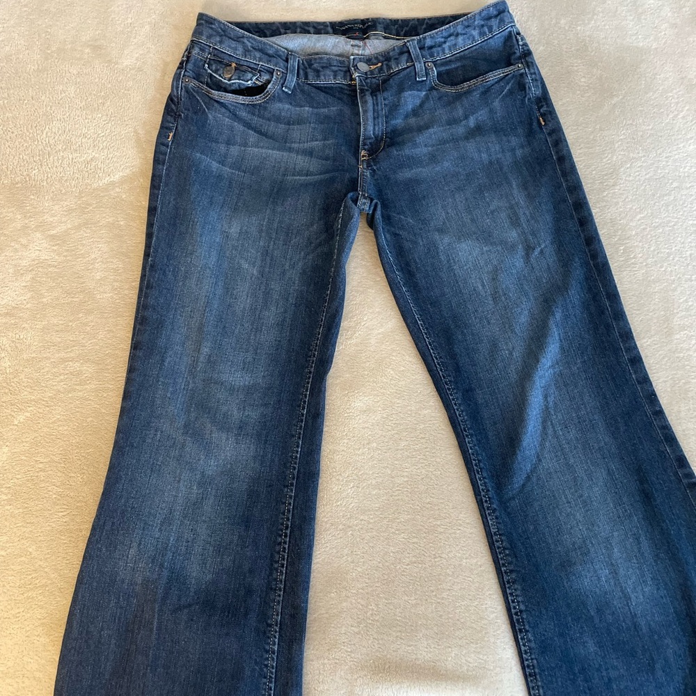 ***SOLD***Banana Republic Low-Rise Cropped Wide Leg Jeans - Size 10 - Picture 9 of 13